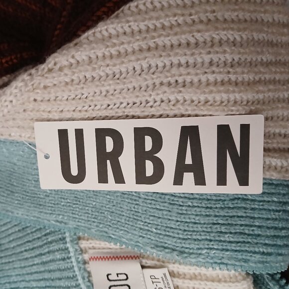 NWT Urban Outfitters BDG Sweater XS Cropped Quarter Zip Colorblock Oversized - Picture 8 of 11